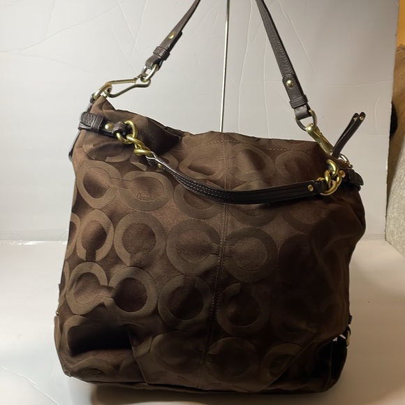 Coach brown monogram large bag - Picture 2 of 11